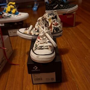 Converse High-Tops with Artistic Multicolor Print